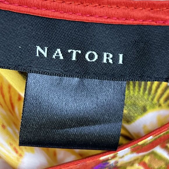 Natori Silk Slip Casual Fancy Tank Sleeveless Boho Japanese Bright Color Dress - Picture 2 of 16